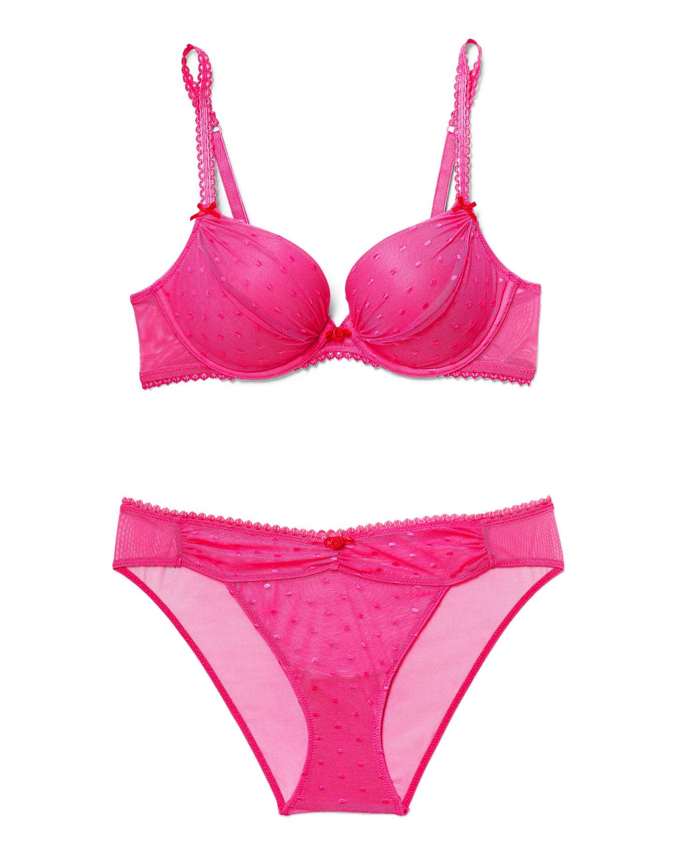 An application scenario or product detail of women's dark pink lingerie for valentine's day - Image 14