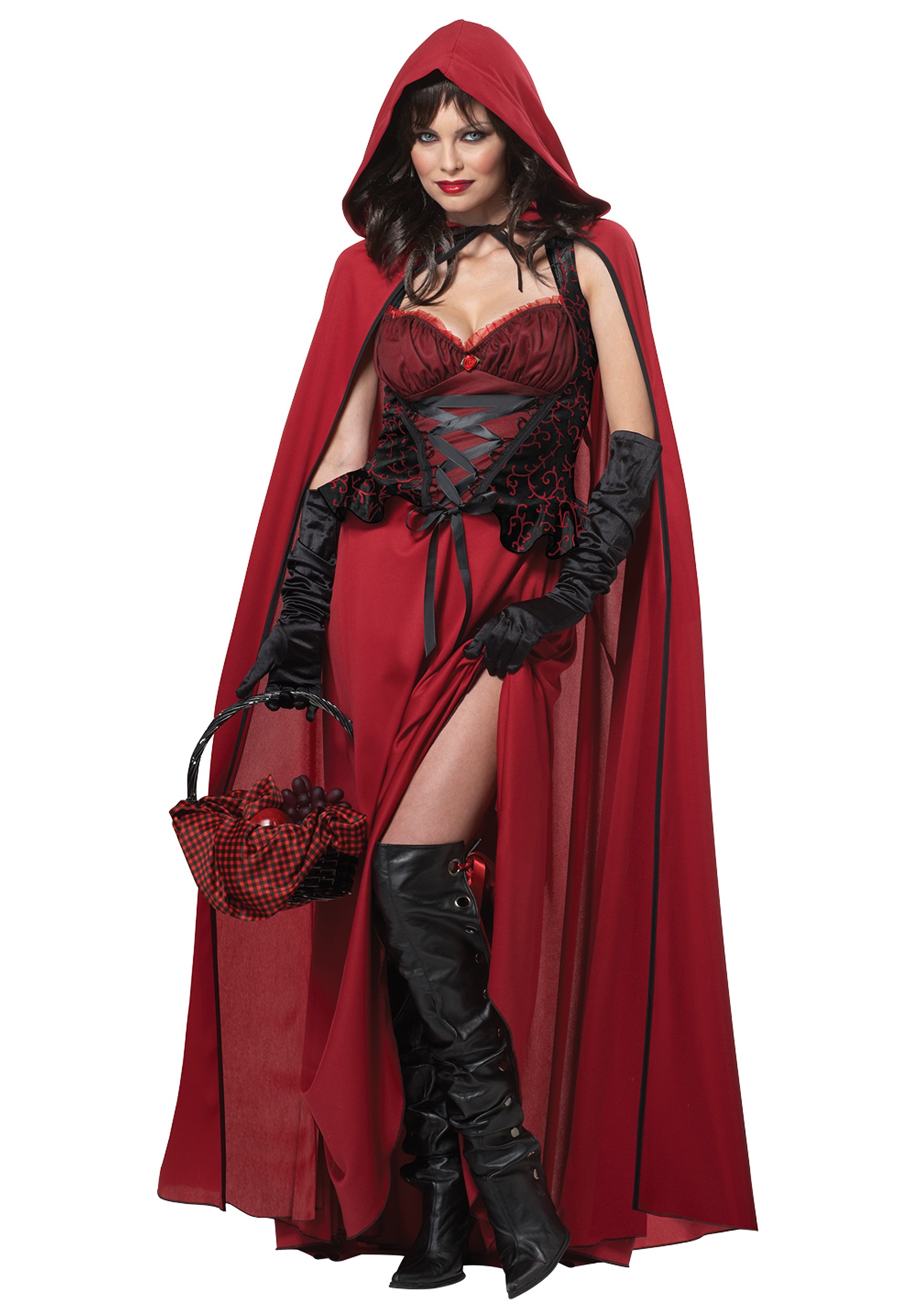 An application scenario or product detail of women's dark red hooded cape - Image 9