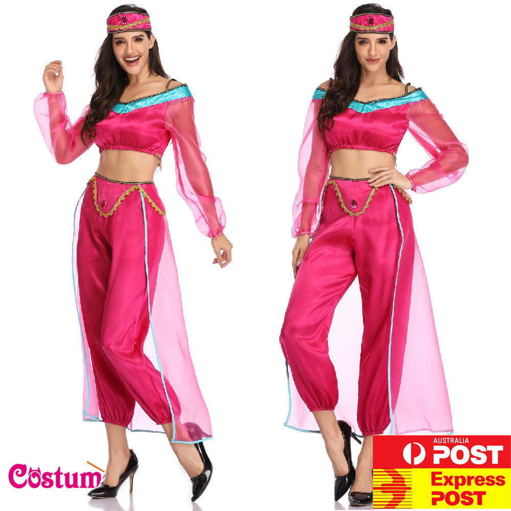An application scenario or product detail of women's light pink arabian genie dress - Image 3