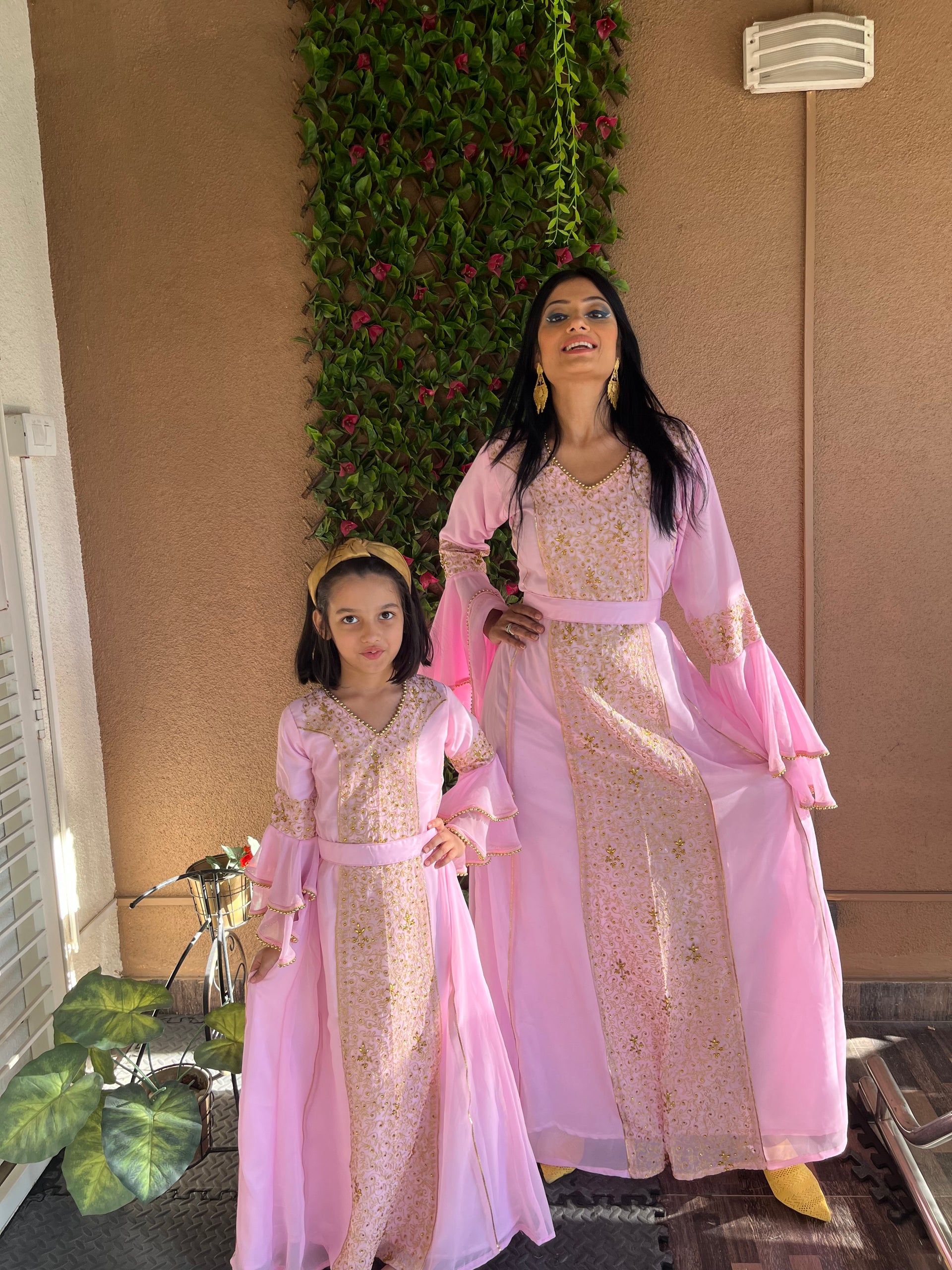 An application scenario or product detail of women's light pink arabian genie dress - Image 6