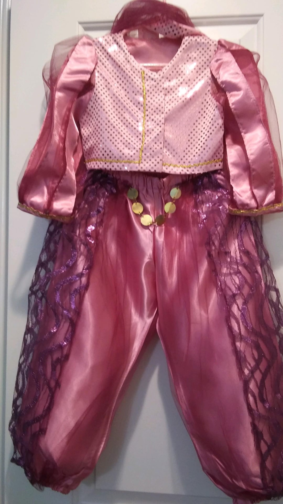 An application scenario or product detail of women's light pink arabian genie dress - Image 8