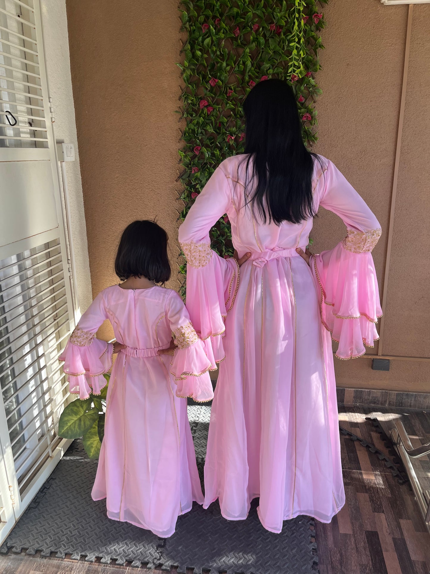 An application scenario or product detail of women's light pink arabian genie dress - Image 11