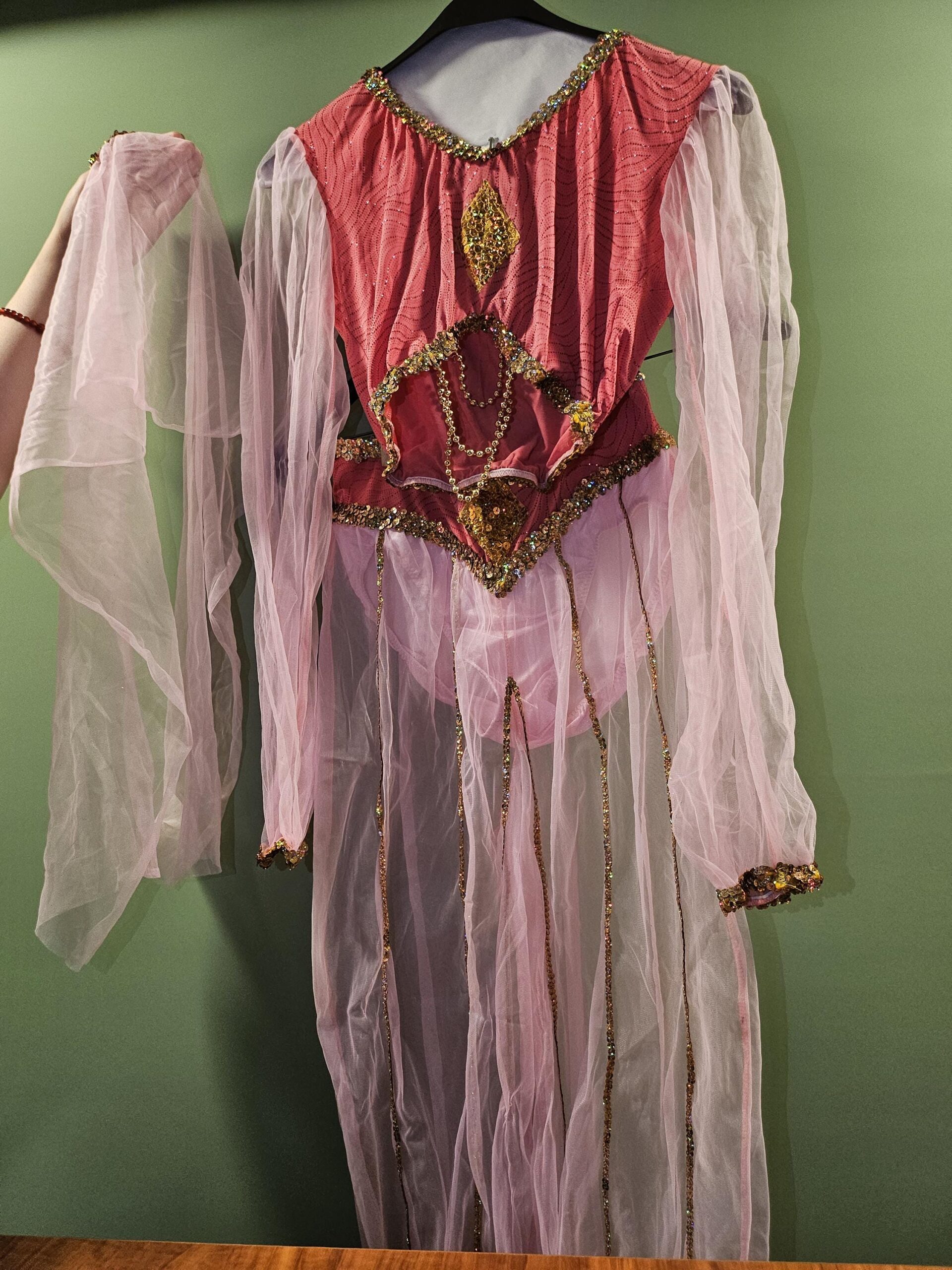 An application scenario or product detail of women's light pink arabian genie dress - Image 22