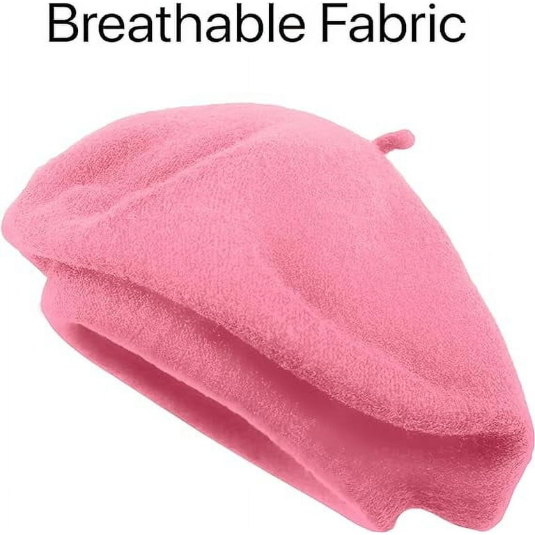 An application scenario or product detail of women's light pink beret - Image 16