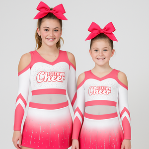An application scenario or product detail of women's light pink cheerleader outfit - Image 4