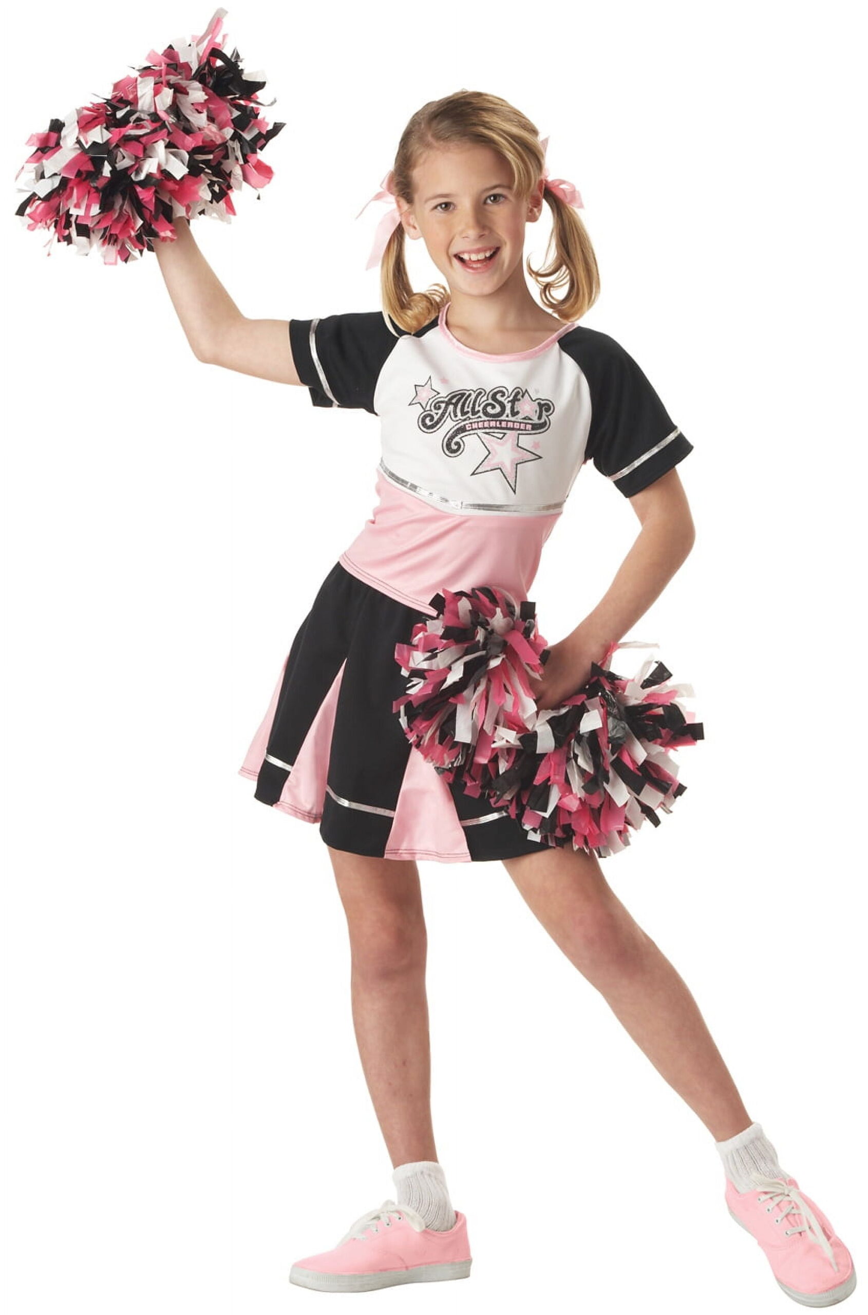 An application scenario or product detail of women's light pink cheerleader outfit - Image 18