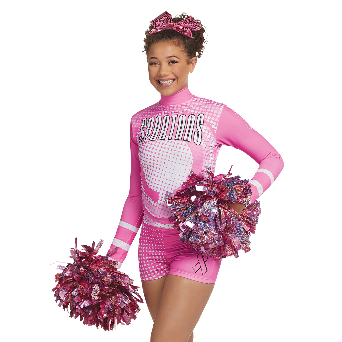 An application scenario or product detail of women's light pink cheerleader pom-poms - Image 2