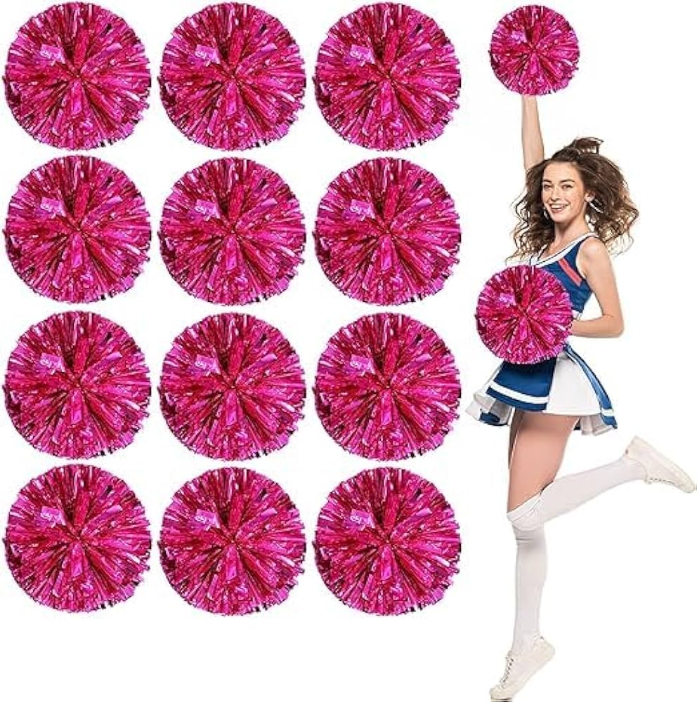 An application scenario or product detail of women's light pink cheerleader pom-poms - Image 14