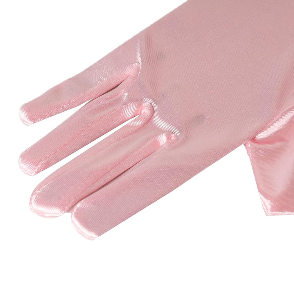An application scenario or product detail of women's light pink gloves for a royal ball - Image 1