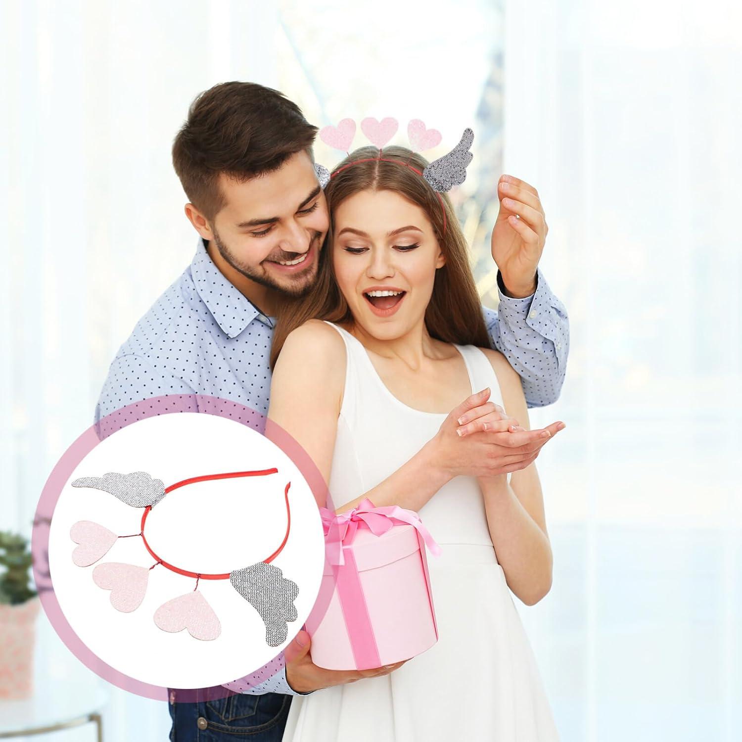 An application scenario or product detail of women's light pink headband for a valentine's day wedding - Image 15