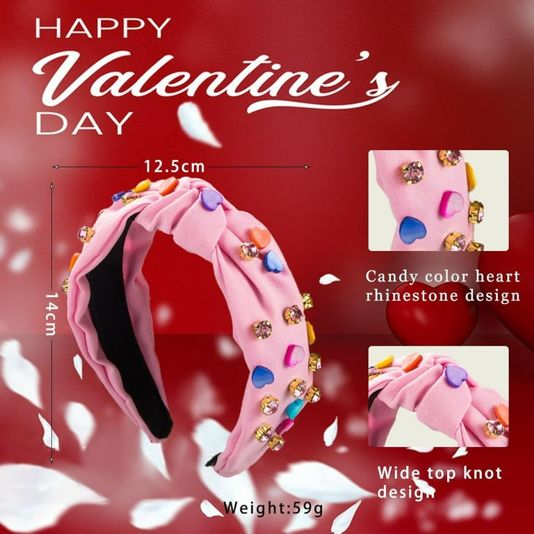 An application scenario or product detail of women's light pink headband for a valentine's day wedding - Image 16