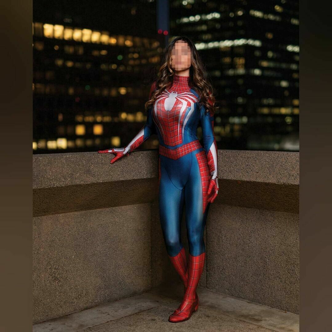 An application scenario or product detail of womens spiderman costume - Image 1