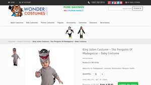 Wonder Costumes - King Julien Costume