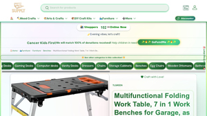 Wood Art Supply - Multifunctional Folding Work Table