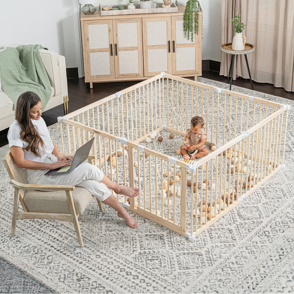 An application scenario or product detail of wooden play pen - Image 2