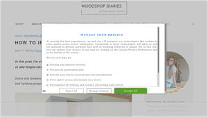 Woodshop Diaries - Concealed Hinges