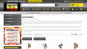 Woodworker Express - Semi-Concealed Hinges