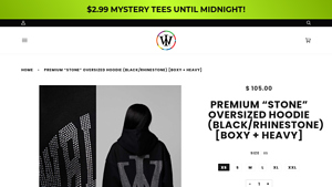 Wrld Invsn - Premium Stone Oversized Hoodie