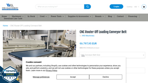 WSI Machinery - CNC Router Off Loading Conveyor Belt