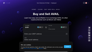 Screenshot of Buy and Sell AVAIL — Exchange AVAIL on Xgram.io