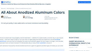 Xometry - Anodizing Services for Aluminum