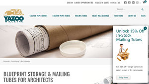 Yazoo Mills - Blueprint Storage & Mailing Tubes