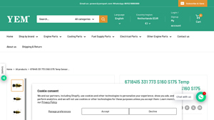 YemParts - Temp Sensor for Bobcat Diesel Engines