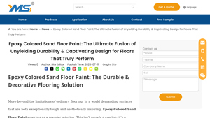 YMS Coatings - Epoxy Colored Sand Floor Paint