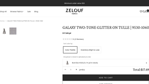 Zelouf Fabrics - Galaxy Two-Tone Glitter on Tulle