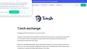 Screenshot of What Is 1inch Exchange & How To Buy 1INCH Tokens? - ZenLedger