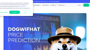 Screenshot of How & Where to Buy Dogwifhat | Price Prediction for 2030 - ZenLedger