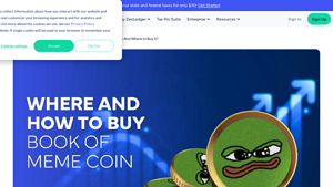 Screenshot of Where and How to Buy BOOK OF MEME Coin? - ZenLedger