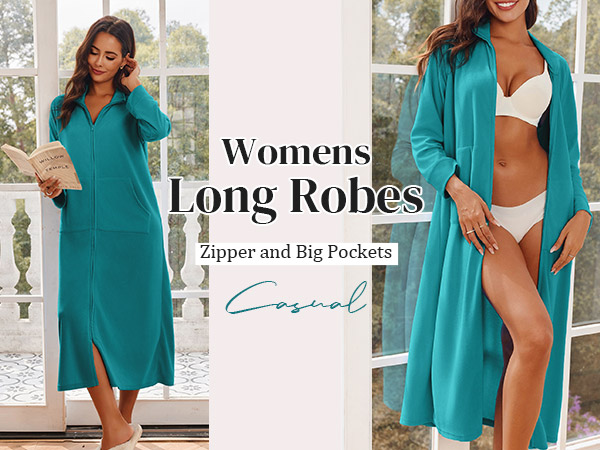 An application scenario or product detail of zipper front housecoat summer zipper -snap - Image 17