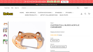 Zoartix - Custom Full Bleed Acrylic Carabiner