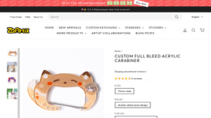 Zoartix - Custom Full Bleed Acrylic Carabiner