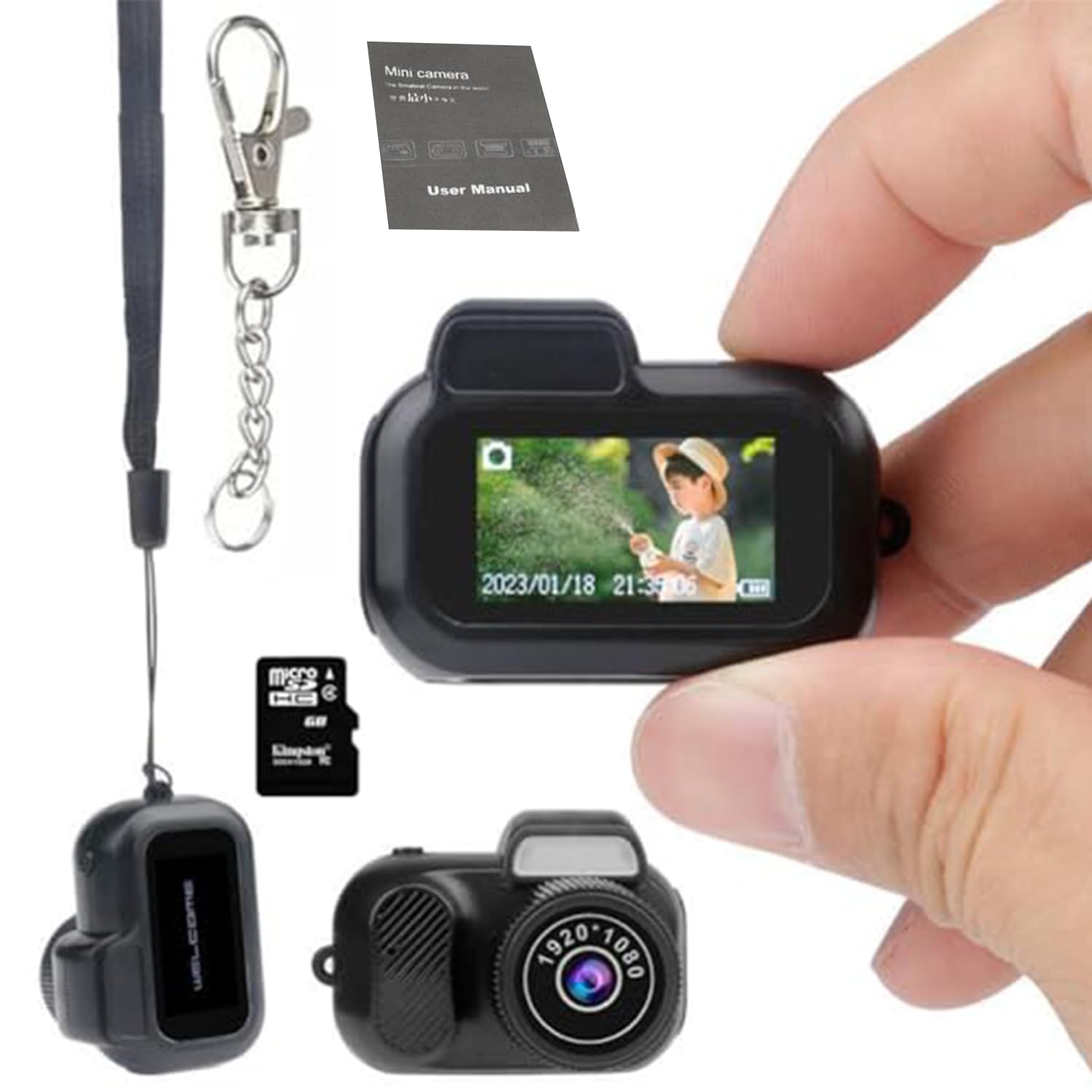 An application scenario or product detail of zoomu mini camera keychain - Image 2